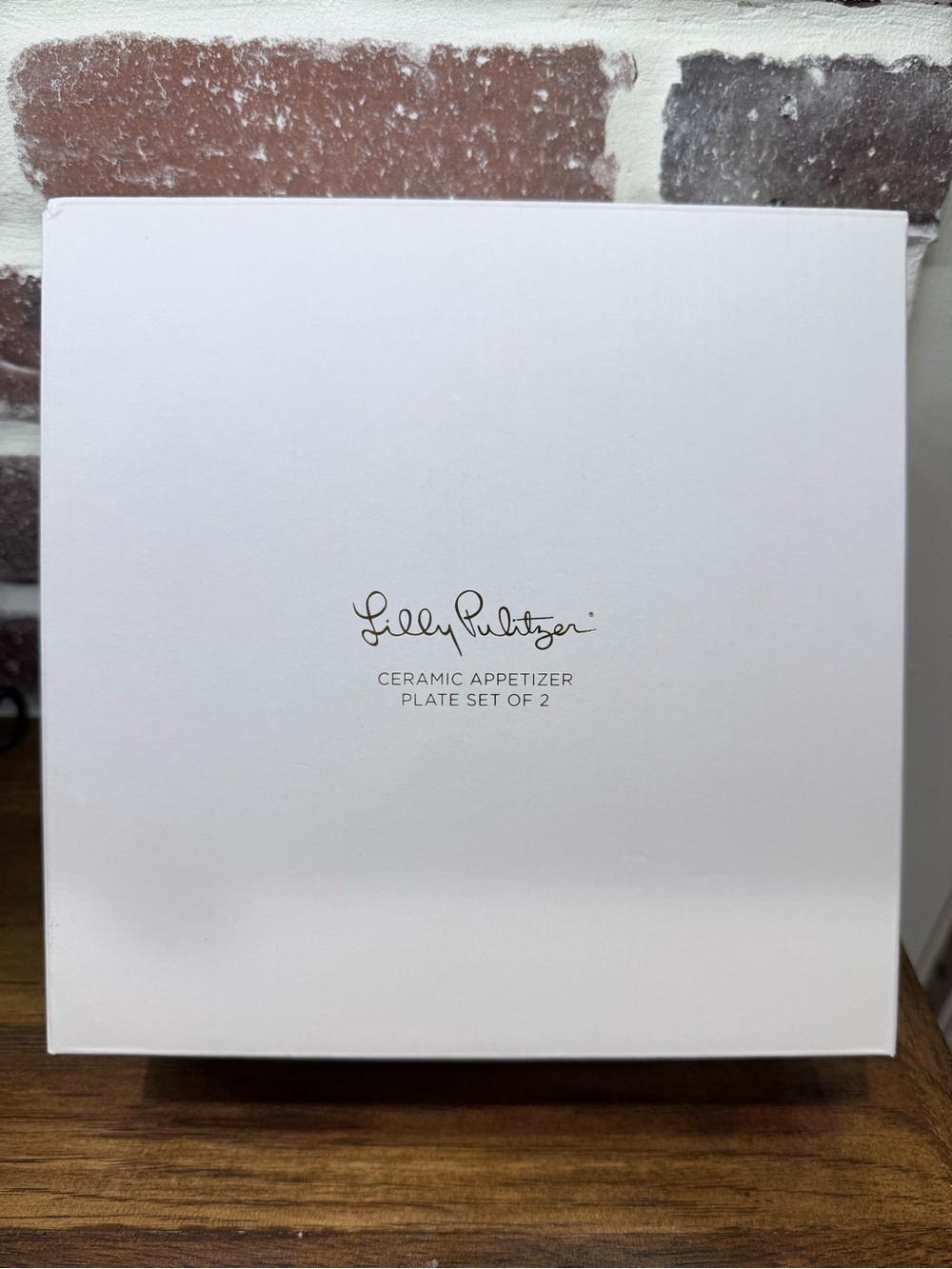 Lilly Pulitzer White Ceramic Appetizer Plate Set
